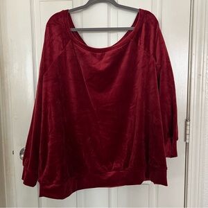 Torrid velvet like long sleeve top. Worn once like new